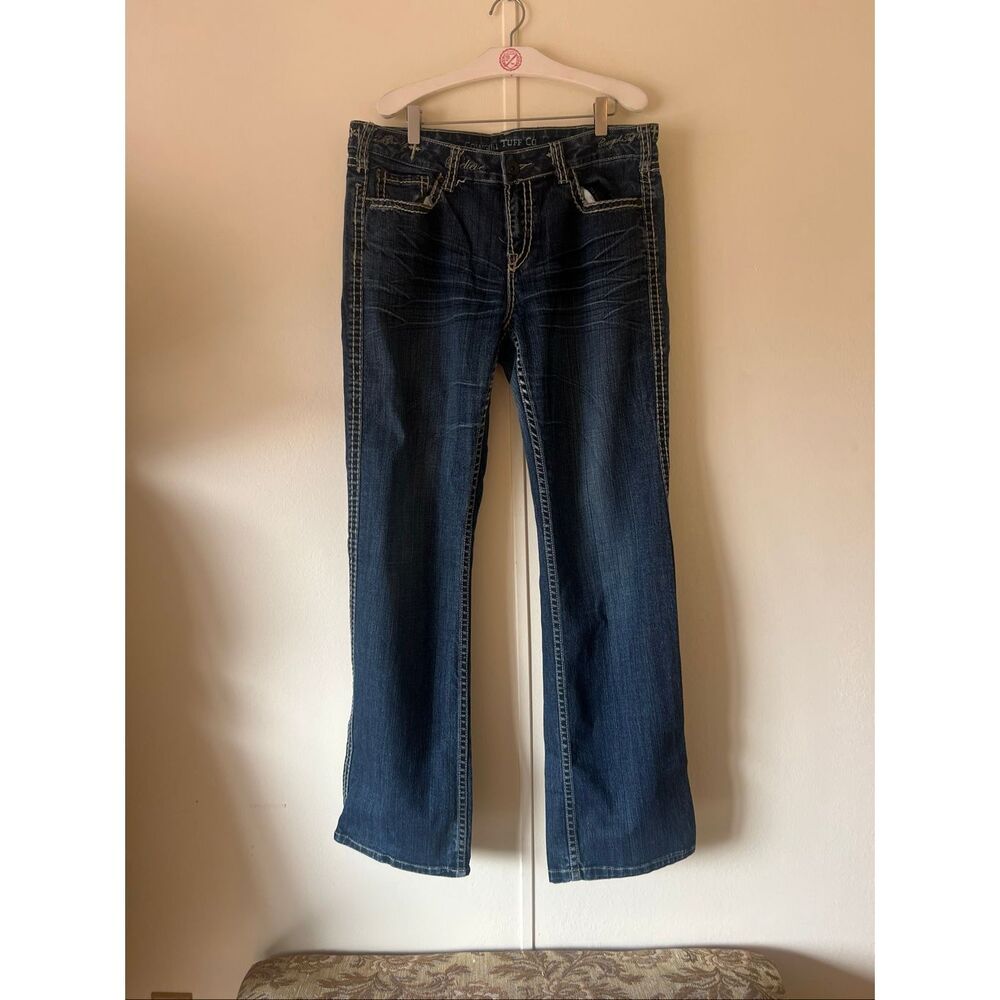 Cowgirl Tuff Co Blue Jeans Woman’s Size 33 Length 33 FLAWED Pocket